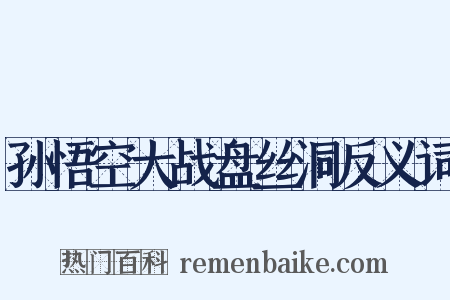 孙悟空大战盘丝洞反义词是什么意思的图片